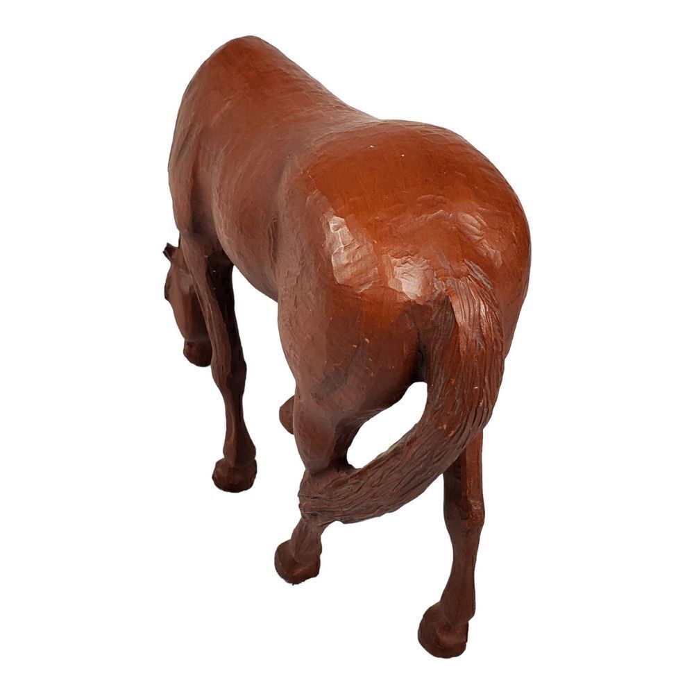 Vintage Red Mill Horse Sculpture Handcrafted Brown Standing Figurine Foal USA - Picture 3 of 10